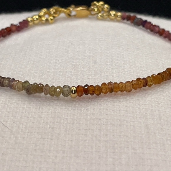 Tundura Sapphire and Vermeil Dainty Bracelet. - Picture 8 of 9